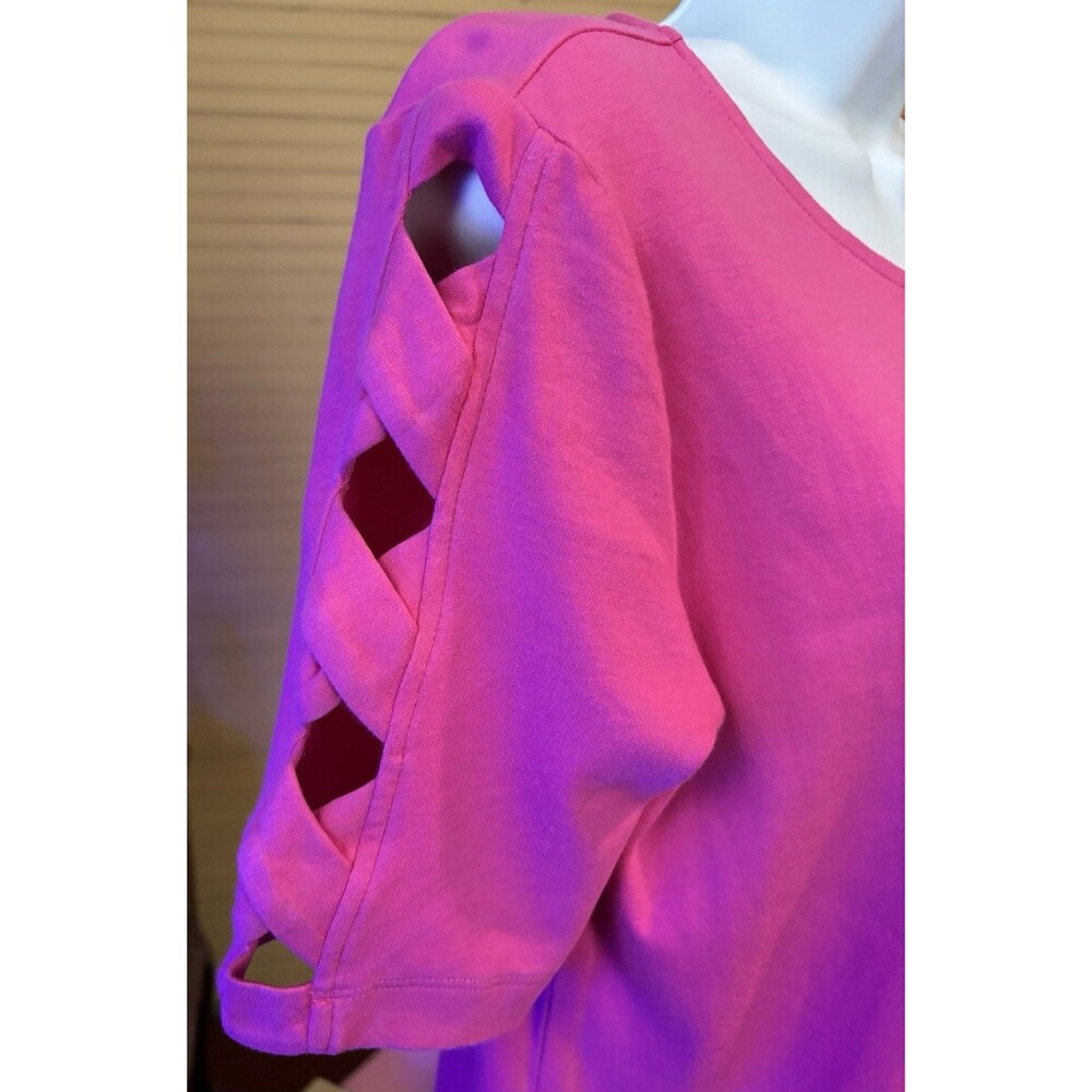 Kim Rogers Small Cotton Pink Women’s Blouse 38” Bust 26” Length